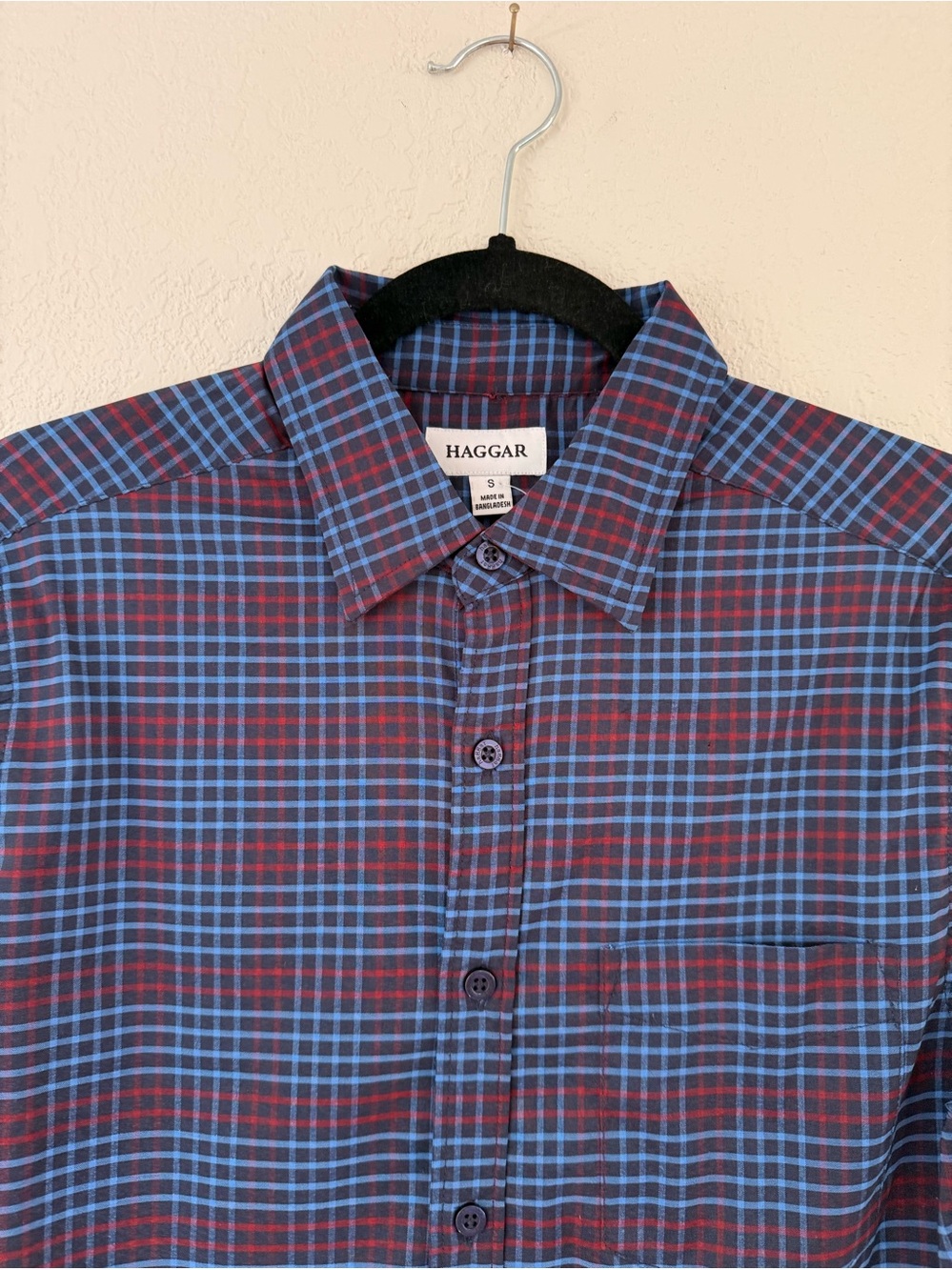 Haggar plaid button down - Picture 3 of 6